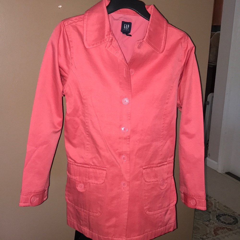 Gap Kids Coral Trench Coat New
